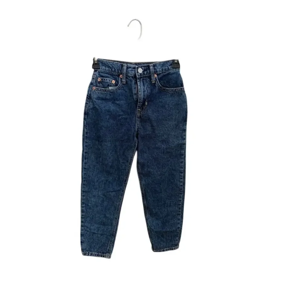GAP Teen Girls Blue Mom Jeans High Rise Relaxed Fit Size 10 Medium‎ Wash Denim